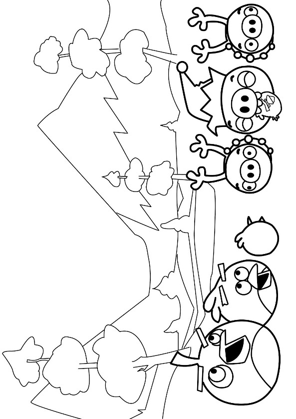 Kids-n-fun.com | Coloring page Angry Birds aqngry birds 3